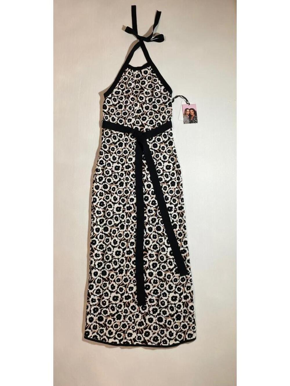 Diane von Furstenberg for Target Halter Tie Neck Poppy Knit Midi Dress XS NWT